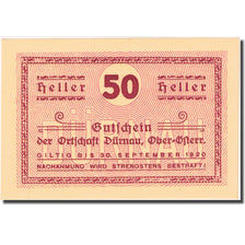 Banknote, Austria, Durnau, 50 Heller, valeur faciale, 1920 UNC(63) Mehl:FS 137b