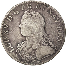 FRANCE, Écu aux branches d'olivier, ECU, 1727, Grenoble, KM #486.25, VF(20-25),