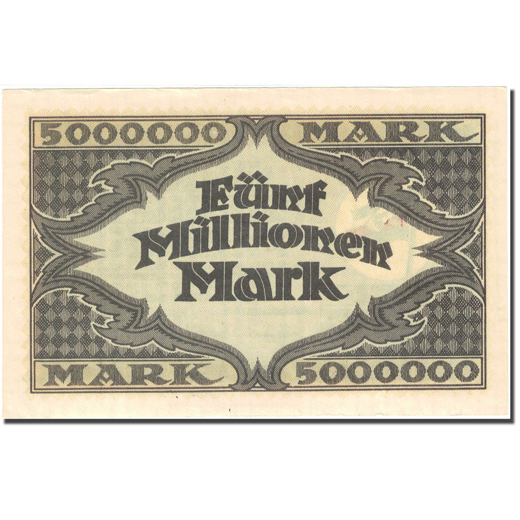 Banknote, Germany, Hamburg, 5 Millionen Mark, drapeau 1923-09-25 AU(55-58)