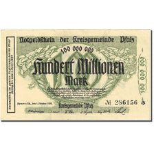 Billet, Allemagne, Pfalz, 100 Millionen Mark, corne d'abondance, 1923 SUP