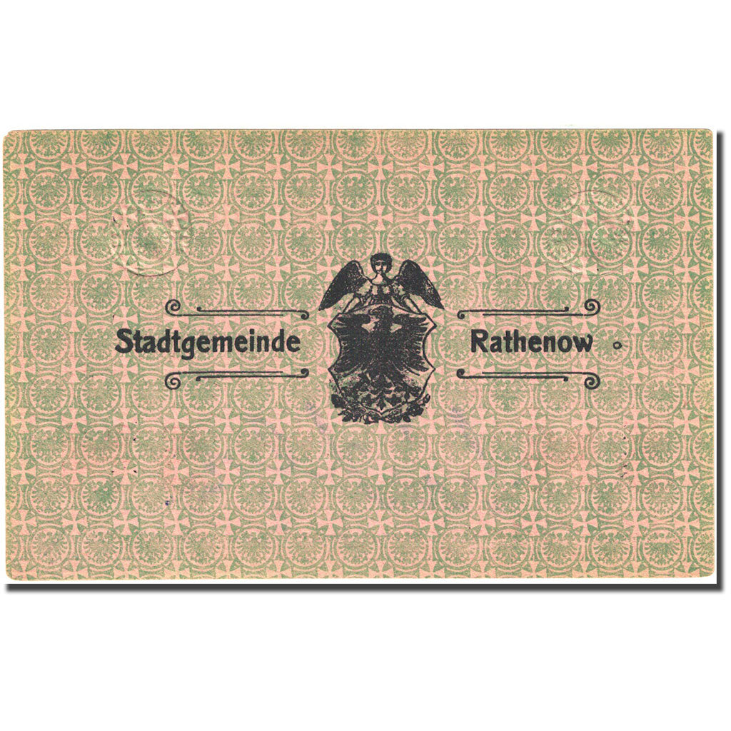 Banknote, Germany, Rathenow, 5 Mark, Blason, 1918, 1918-11-12, AU(55-58)