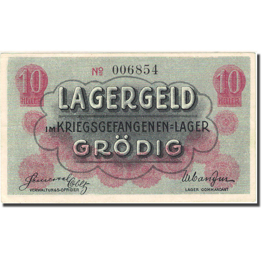 Banknote, Austria, Lagergeld, 10 Heller, valeur faciale, AU(55-58)
