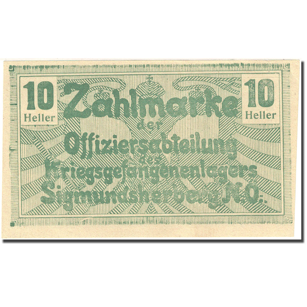 Banknote, Austria, Sigmundsherberg, 10 Heller, valeur faciale, 1915, UNC(63)