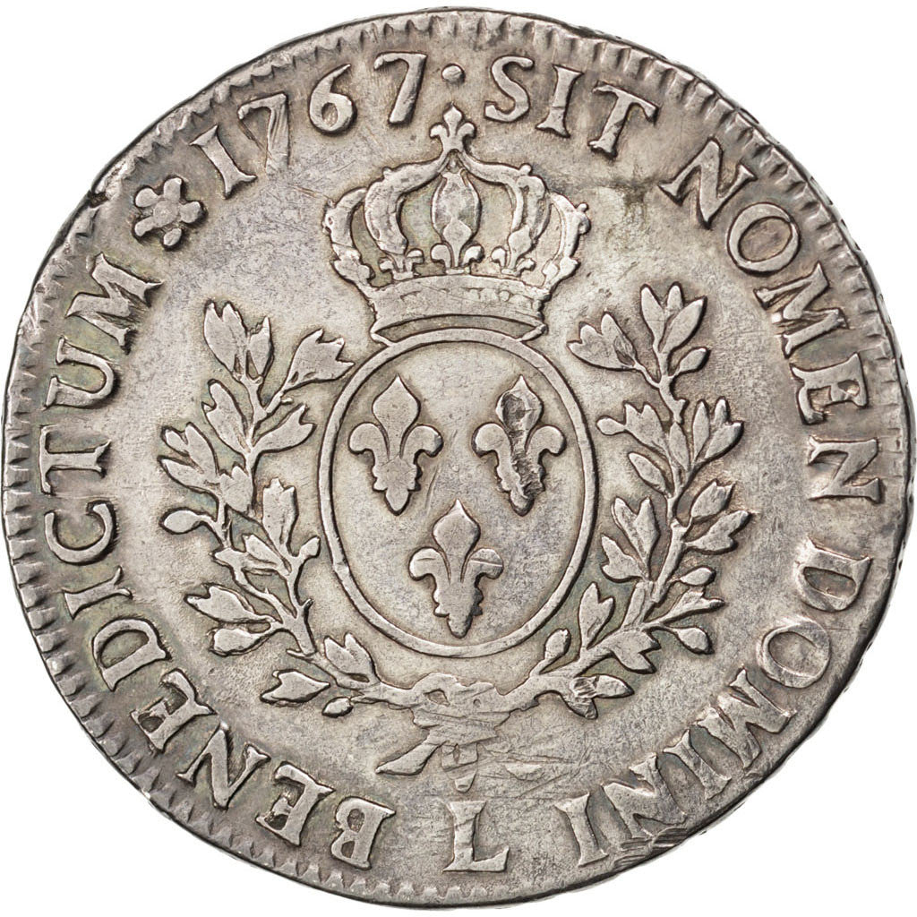 FRANCE, Écu au bandeau, ECU, 1767, Bayonne, KM #512.12, EF(40-45), Silver, ...