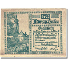 Banknote, Austria, Mank, 50 Heller, Eglise 1920-06-15, EF(40-45), Mehl:FS 576b