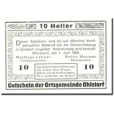 Banknote, Austria, Ohlstorf, 10 Heller, Eglise 1920-06-01, UNC(63) Mehl:FS 708b