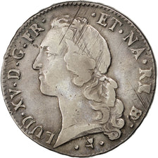 FRANCE, Écu de Béarn au bandeau, ECU, 1765, Pau, KM #518, VF(20-25), Silver, Ga.