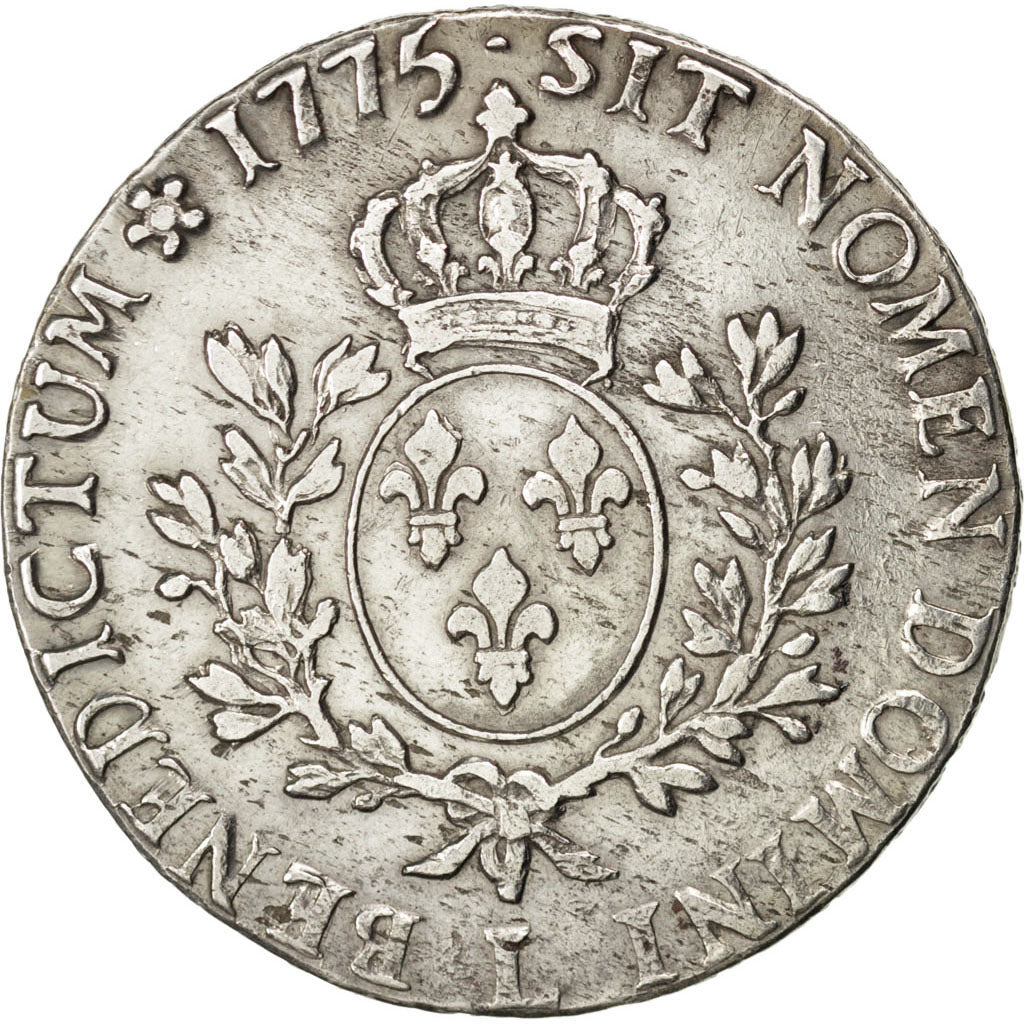 FRANCE, Écu aux branches d'olivier, ECU, 1775, Bayonne, KM #564.9, EF(40-45), ..