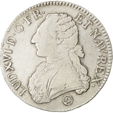 FRANCE, Écu aux branches d'olivier, ECU, 1777, Perpignan, KM #564.13, VF(20-25),