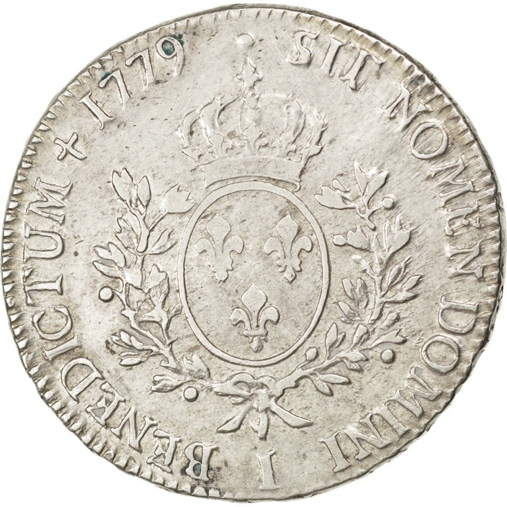 FRANCE, Écu aux branches d'olivier, ECU, 1779, Limoges, KM #564.7, VF(20-25), ..