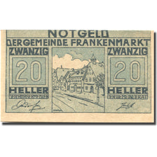 Banknote, Austria, Frankenmarkt, 20 Heller, rue, 1921 UNC(63) Mehl:FS 209a