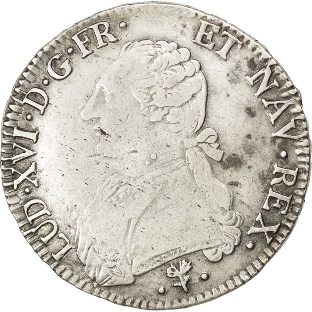 FRANCE, Écu aux branches d'olivier, ECU, 1784, Bayonne, KM #564.9, VF(30-35), ..