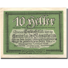 Banknote, Austria, Salzburg, 10 Heller, montagne, 1920 UNC(63) Mehl:FS 862