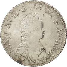 Louis XV, Ecu Vertugadin 1717 Caen, KM 414.5
