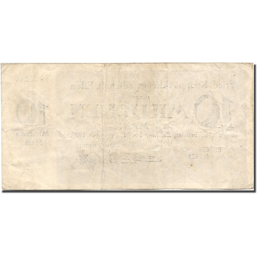 Banconote, Germania, Essen, 10 Millionen Mark, valeur faciale 1923-08-14 BB