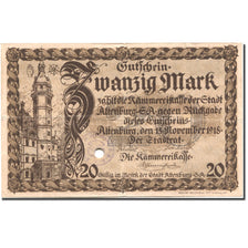 Banconote, Germania, Altenburg, 20 Mark, Monument, 1918, 1918-11-15, BB