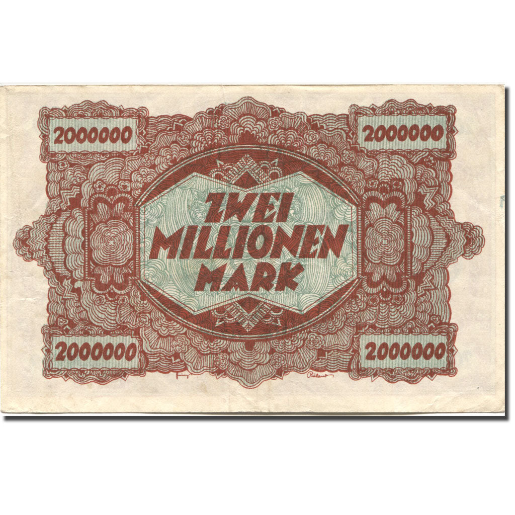 Banknote, Germany, Bergisch-Gladbach, 2 Millionen Mark, Blason, 1923 AU(55-58)