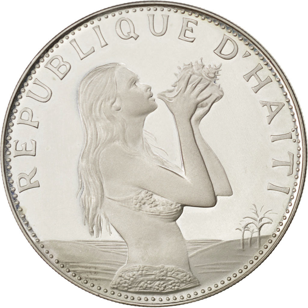 HAITI, 50 Gourdes, 1974, KM #104.1, MS(63), Silver, 16.82