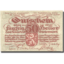 Banknote, Austria, Steiermark, 50 Heller, Blason, 1920 UNC(63) Mehl:FS 1014a
