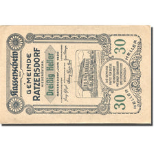 Banconote, Austria, Ratzersdorf, 30 Heller, mairie, 1920 SPL- Mehl:FS 822