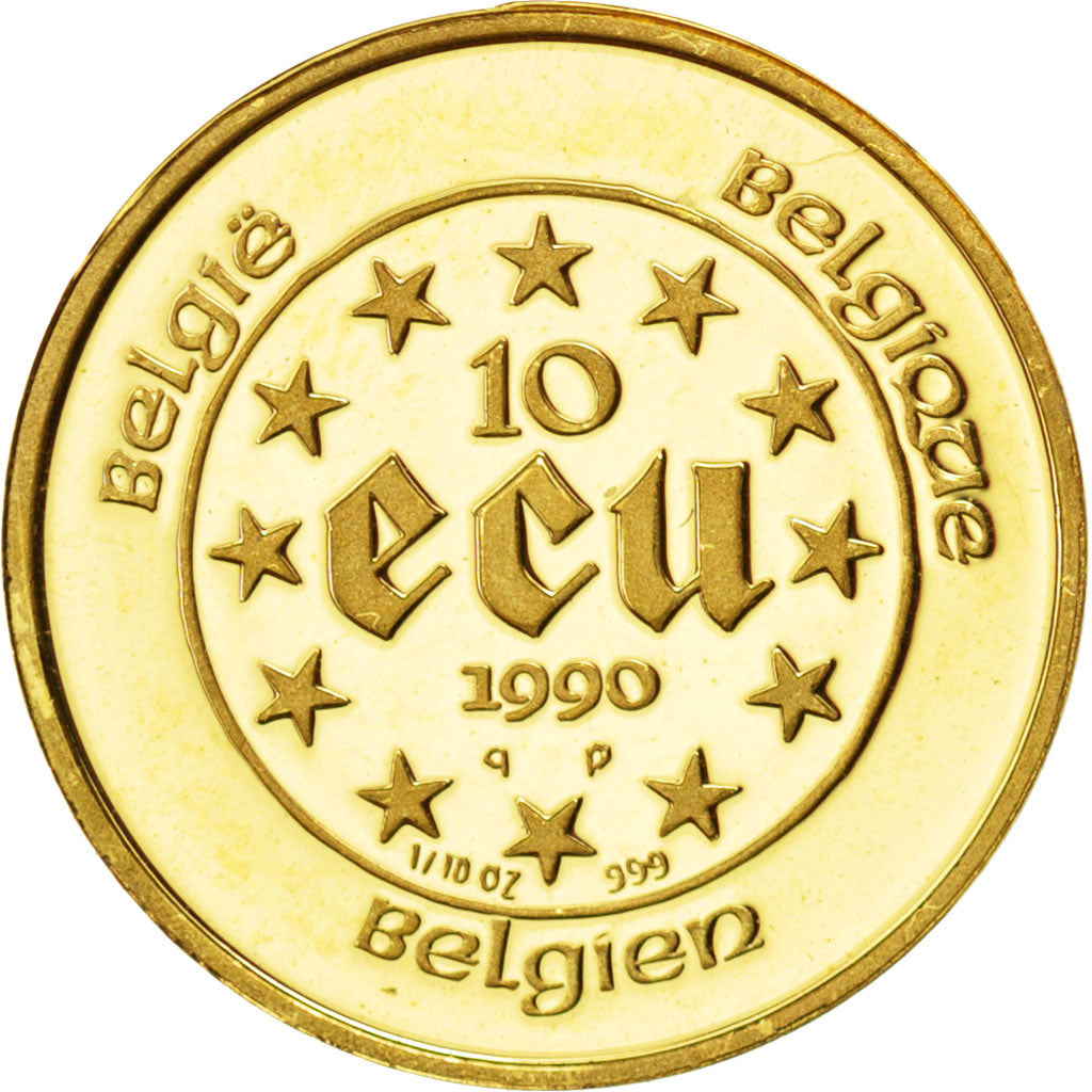 Belgique, Baudouin Ier, 10 Ecu Charles Quint 1990, KM 172