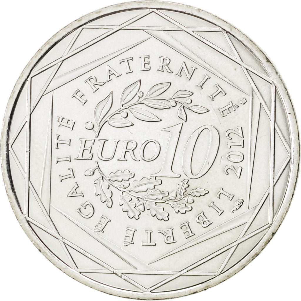 FRANCE, 10 Euro, 2012, Paris, KM #1866, MS(63), Silver, 29, 10.00