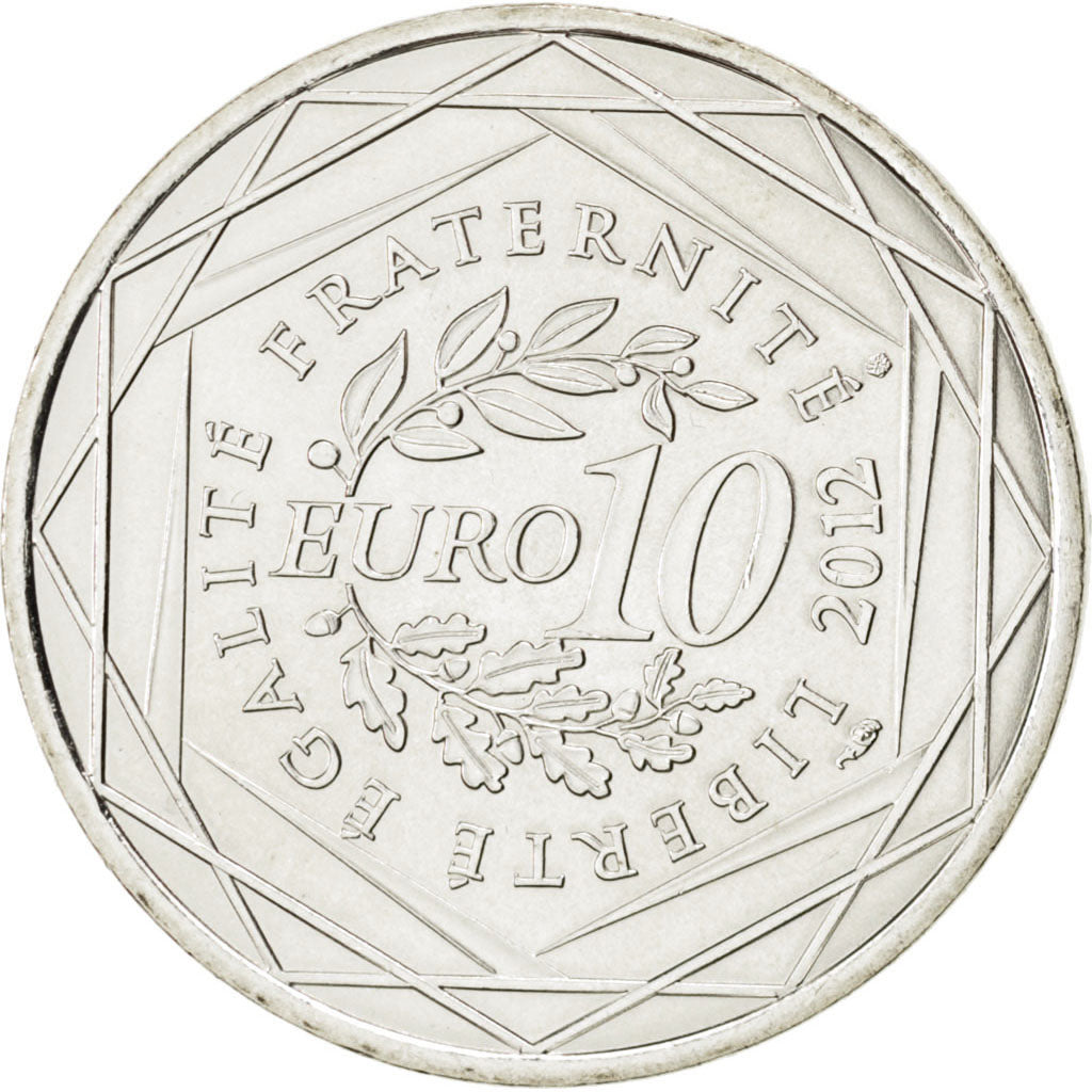 FRANCE, 10 Euro, 2012, Paris, KM #1865, MS(63), Silver, 29, 10.00