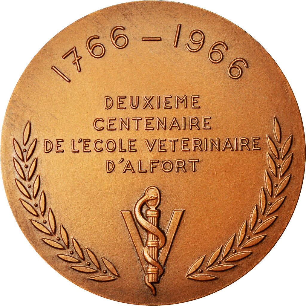 Frankreich, Medaille, Bicentenaire de l'Ecole Vétérinaire d'Alfort, Medicine