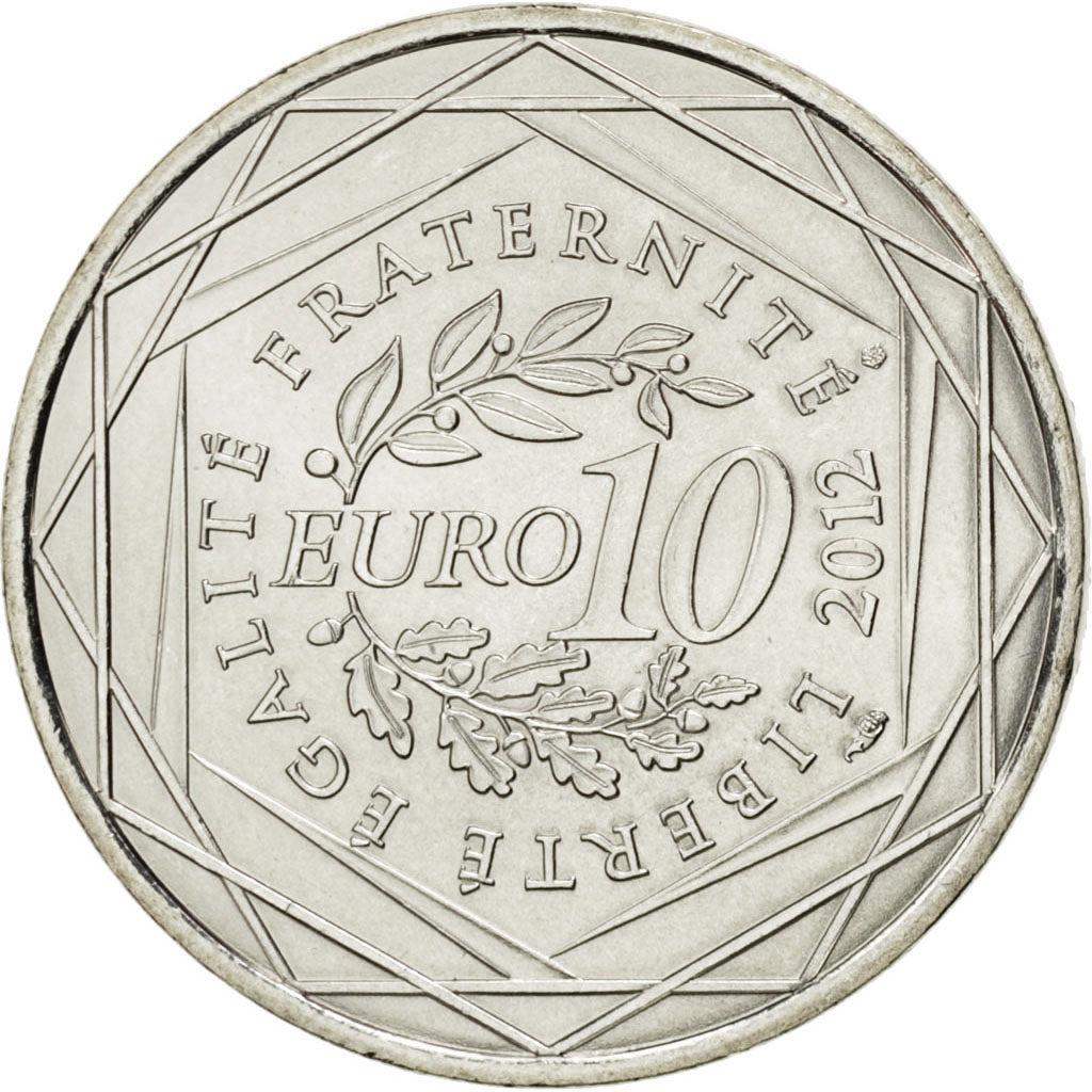 FRANCE, 10 Euro, 2012, Paris, KM #1882, MS(63), Silver, 29, 10.00