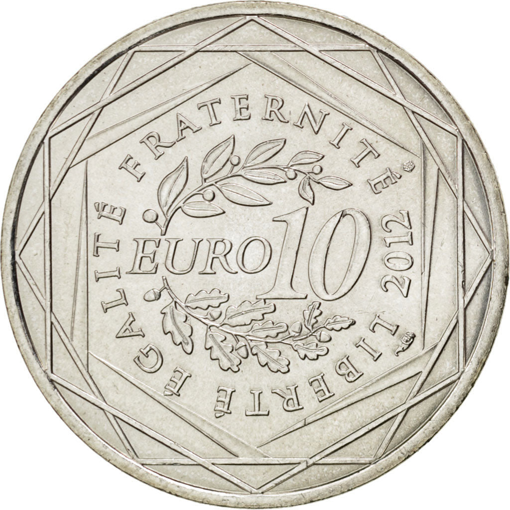FRANCE, 10 Euro, 2012, Paris, KM #1869, MS(63), Silver, 29, 10.00