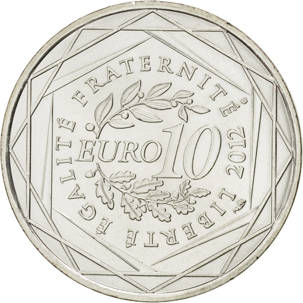 FRANCE, 10 Euro, 2012, Paris, KM #1888, MS(63), Silver, 29, 10.00