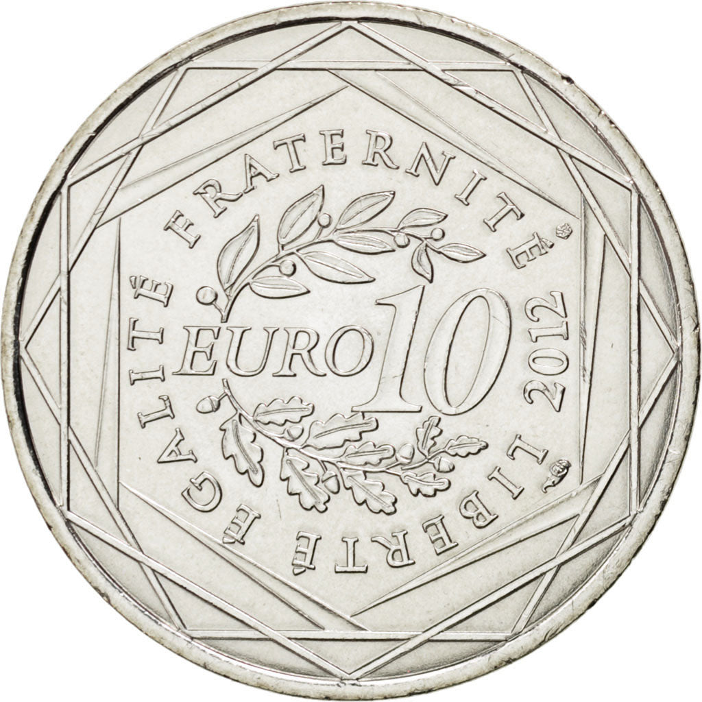 FRANCE, 10 Euro, 2012, Paris, KM #1870, MS(63), Silver, 29, 10.00