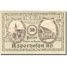 Geldschein, Österreich, Asperhofen, 50 Heller, Eglise, 1920 UNZ- Mehl:FS 58a