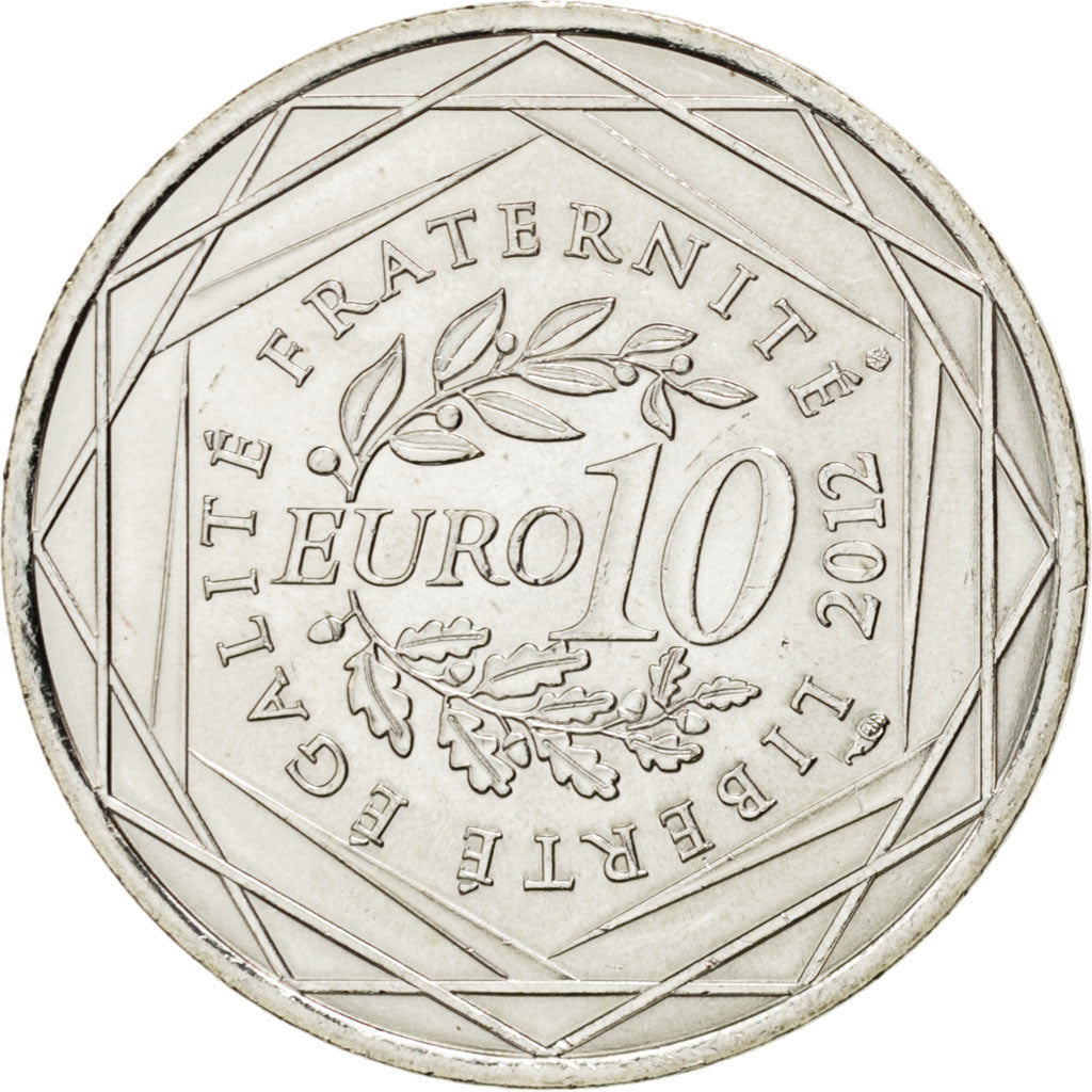 FRANCE, 10 Euro, 2012, Paris, KM #1881, MS(63), Silver, 29, 10.00