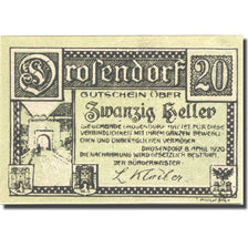 Banknote, Austria, Drosendorf, 20 Heller, Drosendorf, 1920 UNC(63) Mehl:FS 134a
