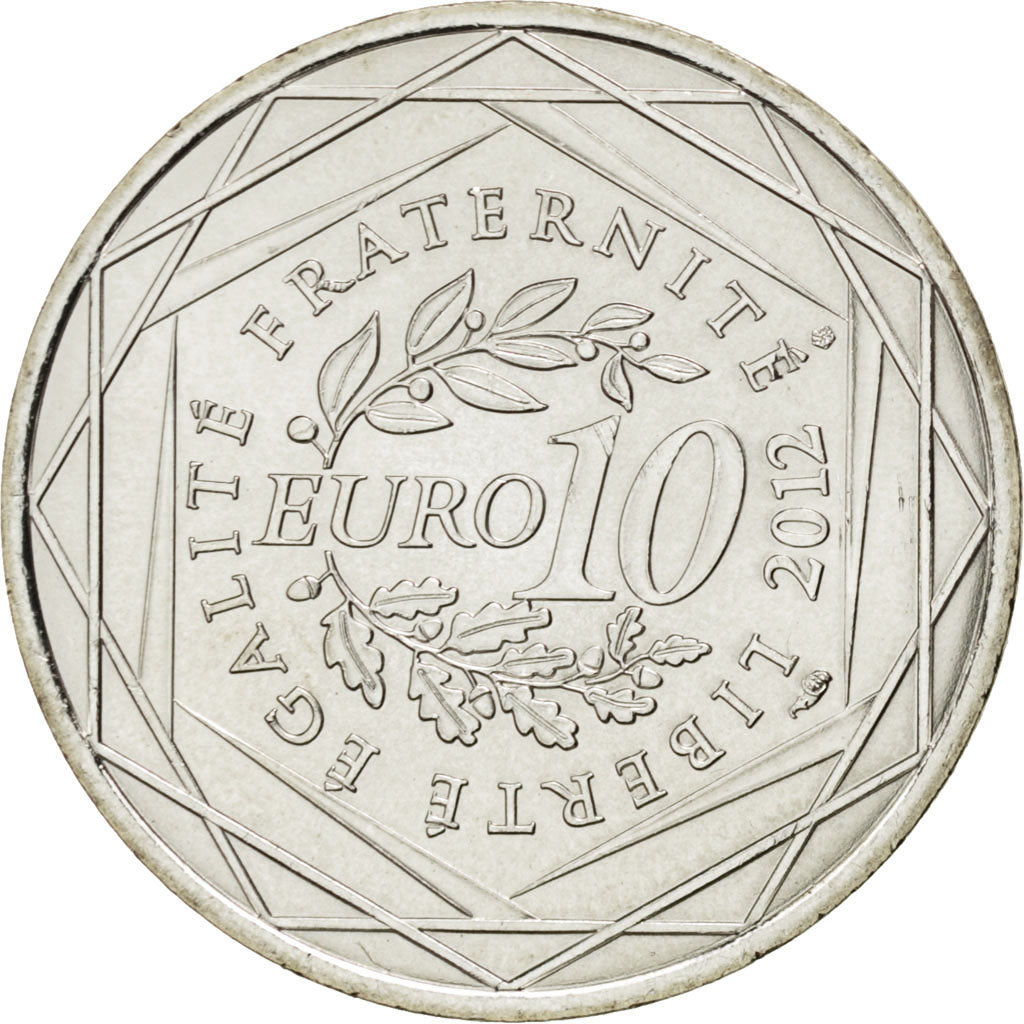 FRANCE, 10 Euro, 2012, Paris, KM #1871, MS(63), Silver, 29, 10.00