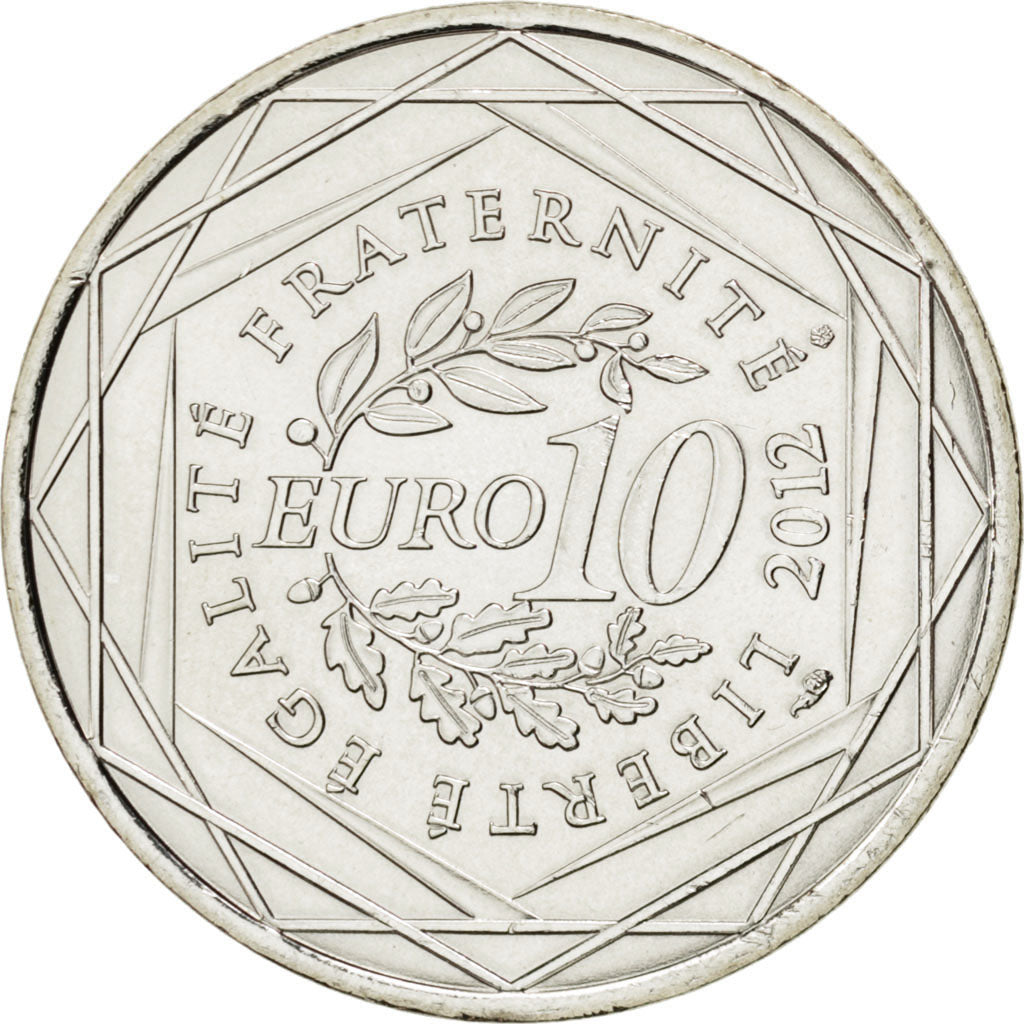 FRANCE, 10 Euro, 2012, Paris, KM #1883, MS(63), Silver, 29, 10.00