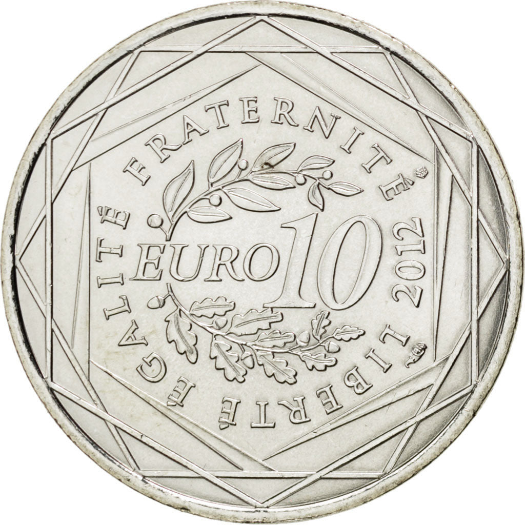FRANCE, 10 Euro, 2012, Paris, KM #1886, MS(63), Silver, 29, 10.00