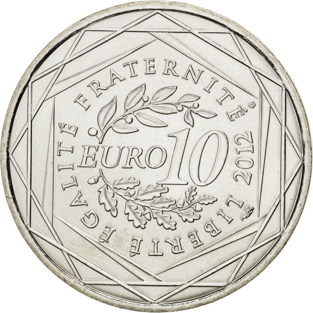 FRANCE, 10 Euro, 2012, Paris, KM #1863, MS(63), Silver, 29, 10.00