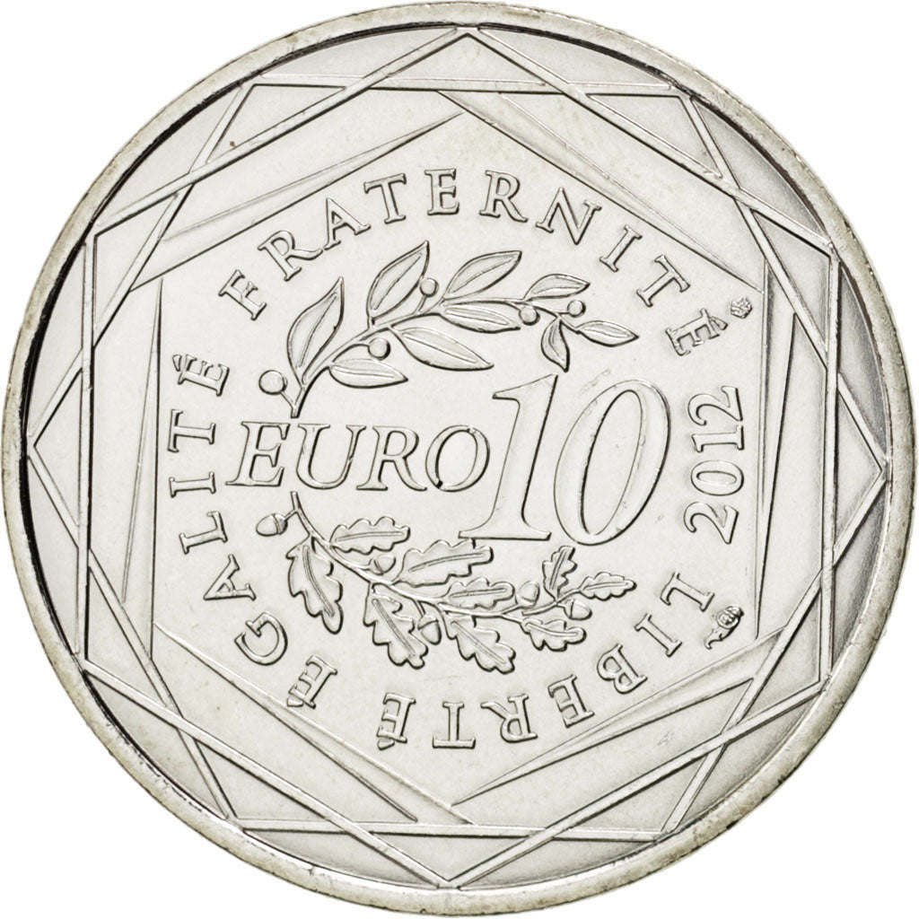 FRANCE, 10 Euro, 2012, Paris, KM #1877, MS(63), Silver, 29, 10.00