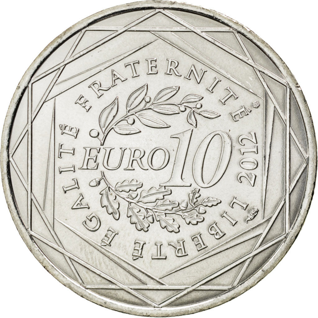 FRANCE, 10 Euro, 2012, Paris, KM #1884, MS(63), Silver, 29, 10.00