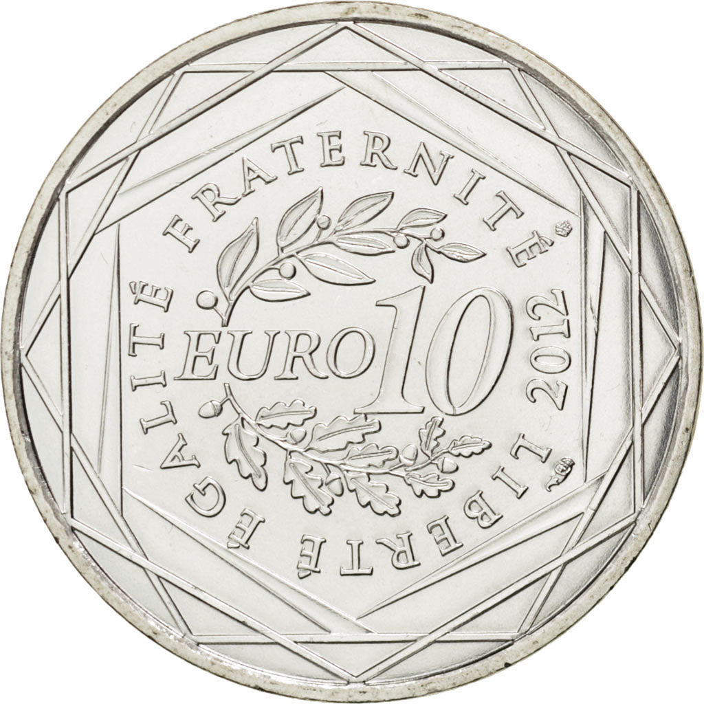 FRANCE, 10 Euro, 2012, Paris, KM #1873, MS(63), Silver, 29, 10.00