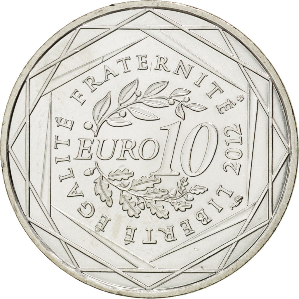 FRANCE, 10 Euro, 2012, Paris, KM #1879, MS(63), Silver, 29, 10.00
