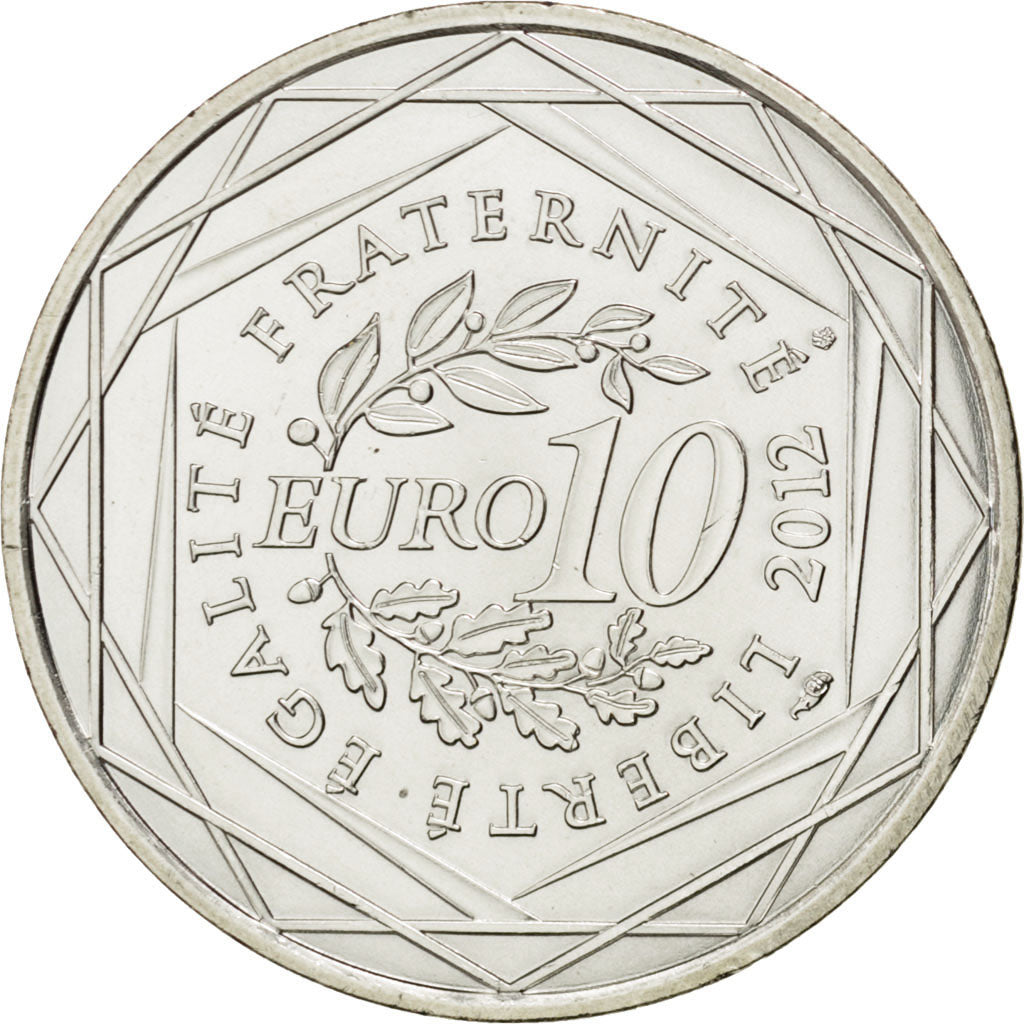 FRANCE, 10 Euro, 2012, Paris, KM #1872, MS(63), Silver, 29, 10.00
