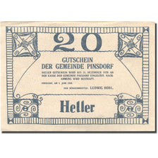 Banknote, Austria, Pinsdorf, 20 Heller, Maison, 1920 UNC(63) Mehl:FS 750