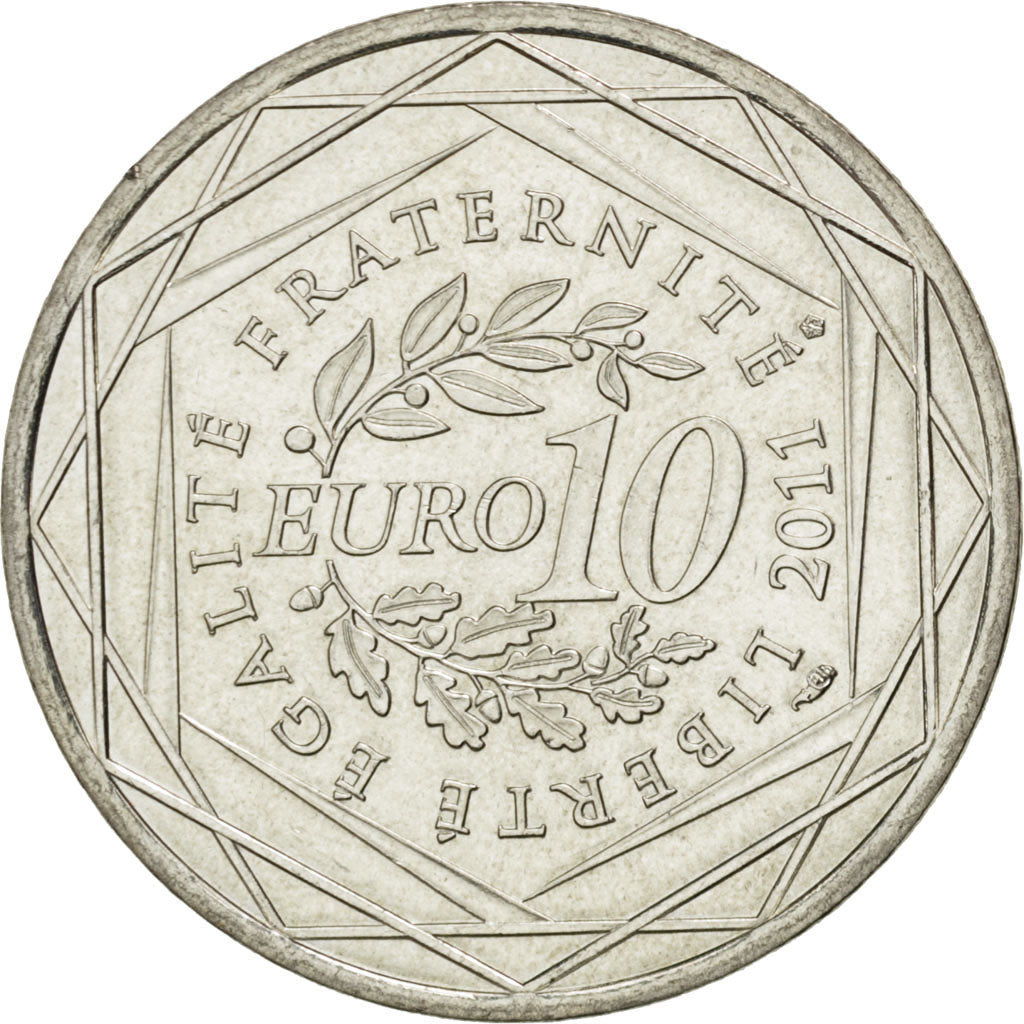 FRANCE, 10 Euro, 2011, Paris, KM #1751, MS(63), Silver, 29, 10.00