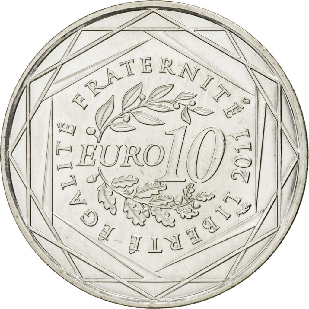 FRANCE, 10 Euro, 2011, Paris, KM #1728, MS(63), Silver, 29, 10.00