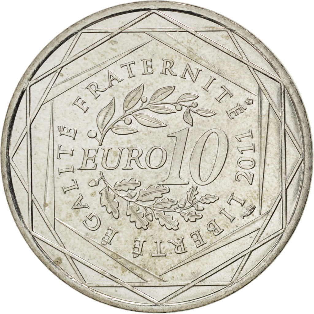 FRANCE, 10 Euro, 2011, Paris, KM #1749, MS(63), Silver, 29, 10.00