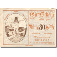 Banknote, Austria, St Pölten, 80 Heller, château, 1920 AU(55-58) Mehl:FS 933II