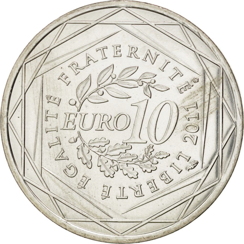 FRANCE, 10 Euro, 2011, Paris, KM #1737, MS(63), Silver, 29, 10.00